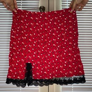 Mini floral skirt